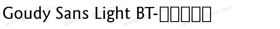 Goudy Sans Light BT字体转换